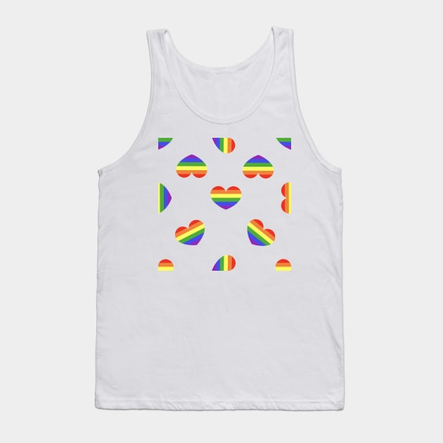 Rainbow flag LGBT symbol on heart Tank Top by GULSENGUNEL